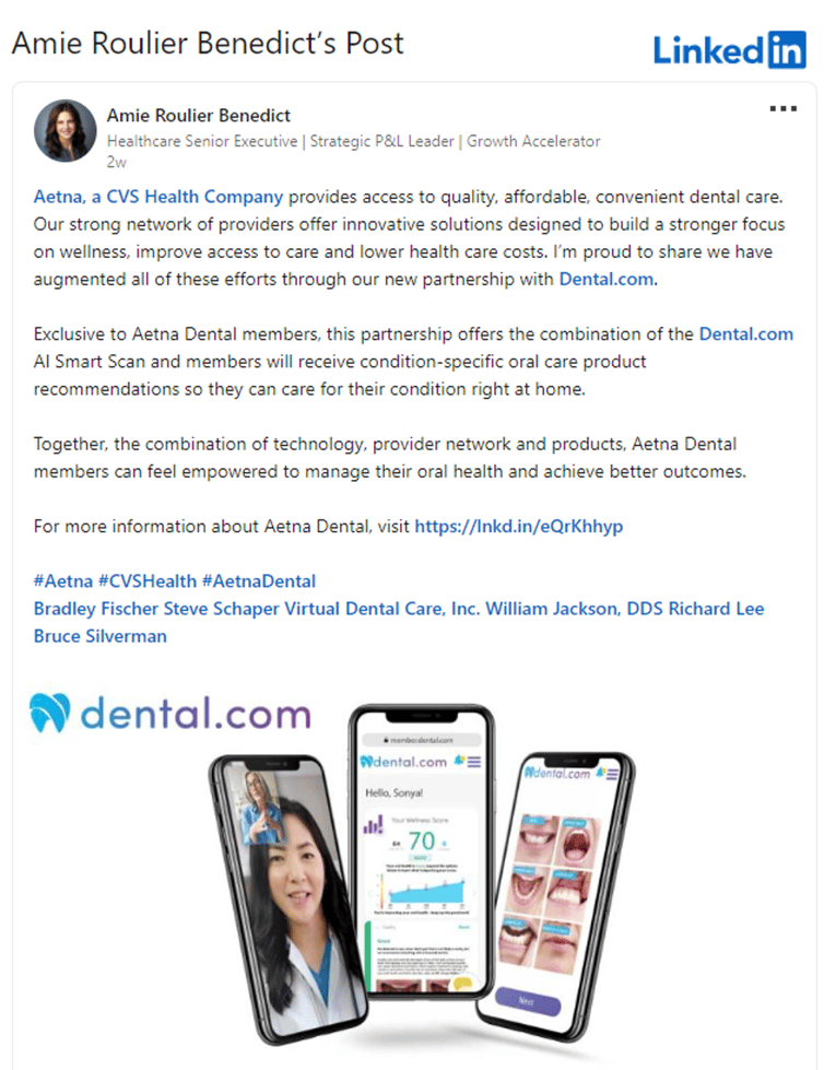 Dental.com Partners with Aetna® to Bring Advanced Teledentistry and ...